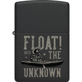 Zippo Float Into The Unknown Design Black Matte Windproof Lighter 53175