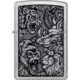 Zippo Jungle Design Street Chrome Water Resistant Lighter 53185