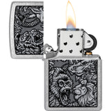 Zippo Jungle Design Street Chrome Water Resistant Lighter 53185