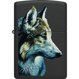 Zippo Linda Picken Wolf Design Black/White Matte Water Resistant Lighter 53226