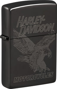 Zippo Harley Davidson Eagle Design Black Ice Windproof Lighter 53230