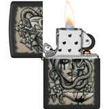 Zippo Gory Tattoo Design Black Matte Windproof Lighter 53239