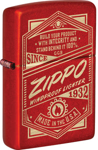 Zippo Zippo IT Works Design Red Matte Water Resistant Lighter 53300