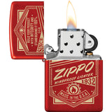 Zippo Zippo IT Works Design Red Matte Water Resistant Lighter 53300