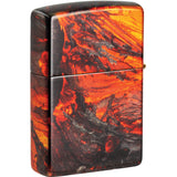 Zippo Lava Flow Design Orange/Black 540 Colored Water Resistant Lighter 53319