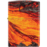 Zippo Lava Flow Design Orange/Black 540 Colored Water Resistant Lighter 53319