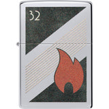 Zippo Flame Design Red/Black Chrome Waterproof Lighter 53320