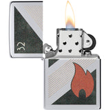 Zippo Flame Design Red/Black Chrome Waterproof Lighter 53320