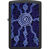 Zippo John Smith Gumbula Design Black/Blue Matte Water Resistant Lighter 53321