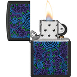 Zippo John Smith Gumbula Design Black/Blue Matte Water Resistant Lighter 53321