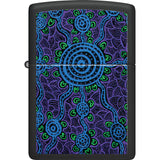 Zippo John Smith Gumbula Design Black/Blue Matte Water Resistant Lighter 53321