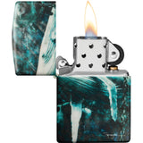 Zippo Spazuk Design Blue/Black 540 Colored Water Resistant Lighter 53323