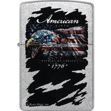 Zippo Buck Wear Eagle Design Black Street Chrome Waterproof Lighter 53483