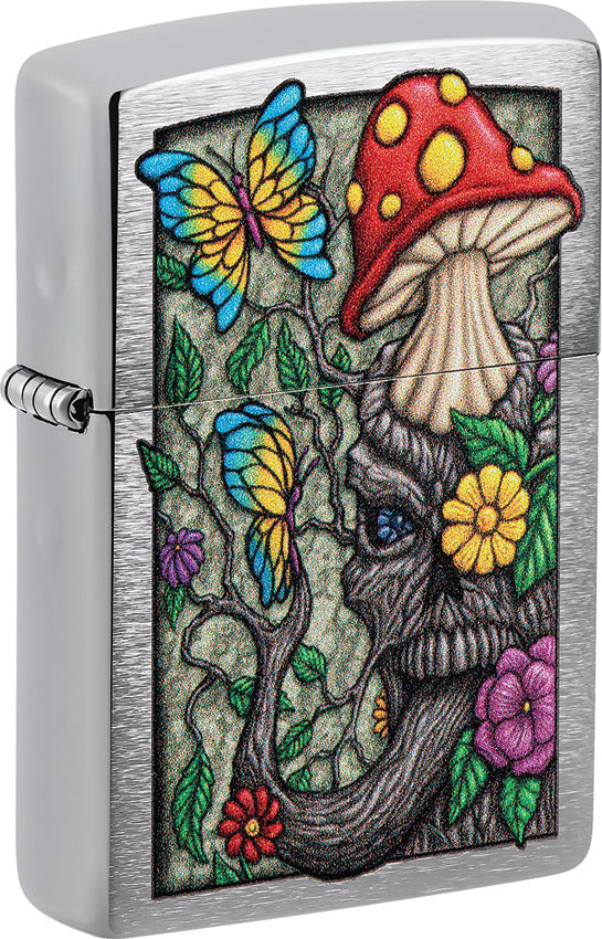 Zippo Freaky Nature Design Brushed Chrome Windproof Pocket Lighter 53485