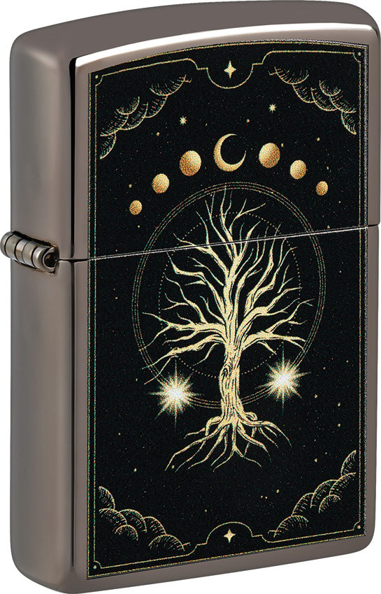 Zippo Mystic Nature Design Black Ice Windproof Pocket Lighter 53486