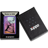 Zippo Skull Tree Design Smooth Purple Windproof Pocket Lighter 53535