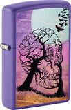 Zippo Skull Tree Design Smooth Purple Windproof Pocket Lighter 53535