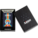 Zippo Outdoor Logo Design Navy Blue Matte Windproof Pocket Lighter 53536