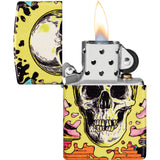 Zippo Skull Design 540 Colored Glow In The Dark Windproof Pocket Lighter 53537