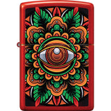 Zippo Counter Culture Eye Design Metallic Red Windproof Lighter 53566