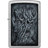 Zippo Evil Tree Design Street Chrome Windproof Pocket Lighter 53569