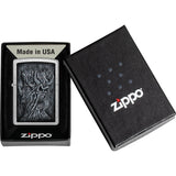 Zippo Evil Tree Design Street Chrome Windproof Pocket Lighter 53569