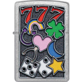 Zippo All Luck Design Street Chrome Windproof Lighter 53570