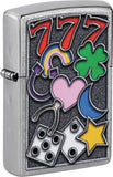 Zippo All Luck Design Street Chrome Windproof Lighter 53570