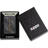 Zippo Logo Design Black Matte Windproof Lighter 70256