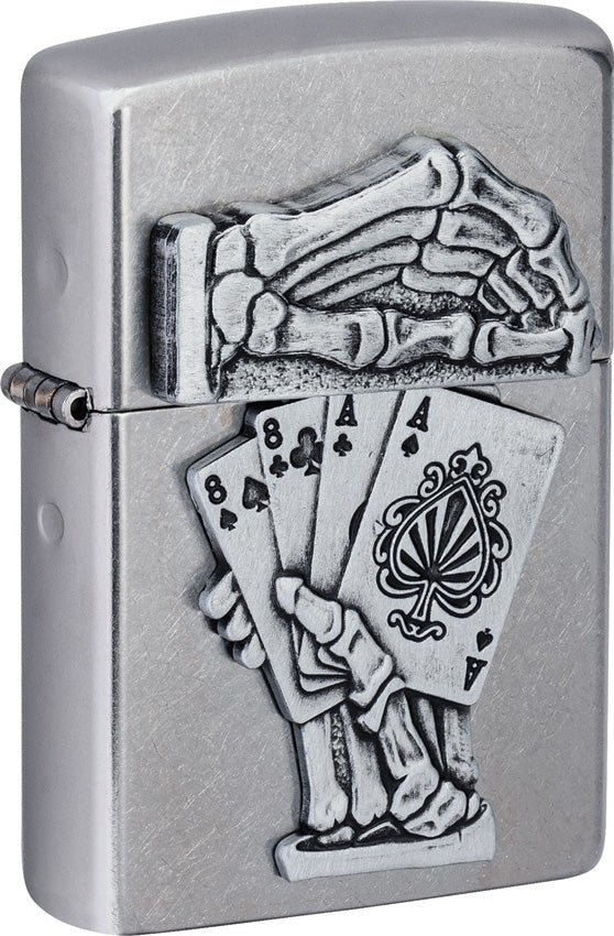 Zippo Dead Man's Hand Emblem Street Chrome Windproof Lighter 70262