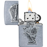 Zippo Dead Man's Hand Emblem Street Chrome Windproof Lighter 70262