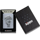 Zippo Dead Man's Hand Emblem Street Chrome Windproof Lighter 70262