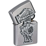 Zippo Dead Man's Hand Emblem Street Chrome Windproof Lighter 70262