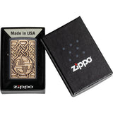 Zippo Brass Norse Emblem Black Matte Windproof Lighter 70347