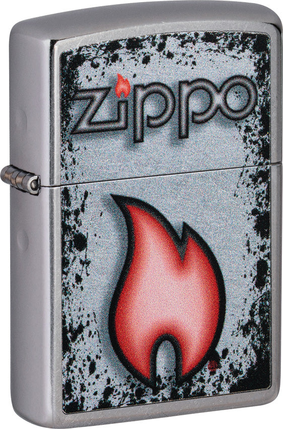 Zippo Flame Design Street Chrome Windproof Lighter 70417