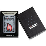 Zippo Flame Design Street Chrome Windproof Lighter 70417