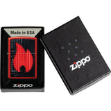 Zippo Flame Design Metallic Red Windproof Lighter 70420