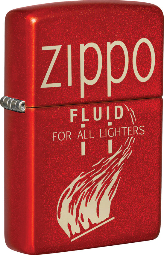 Zippo Retro Design Metallic Red Windproof Lighter 70422