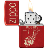 Zippo Retro Design Metallic Red Windproof Lighter 70422