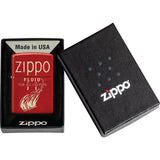 Zippo Retro Design Metallic Red Windproof Lighter 70422