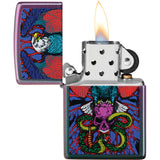 Zippo Eagle & Snake & Skull Design Iridescent Windproof Lighter 70429