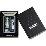 Zippo Chess Game Design Street Chrome Windproof Lighter 70430