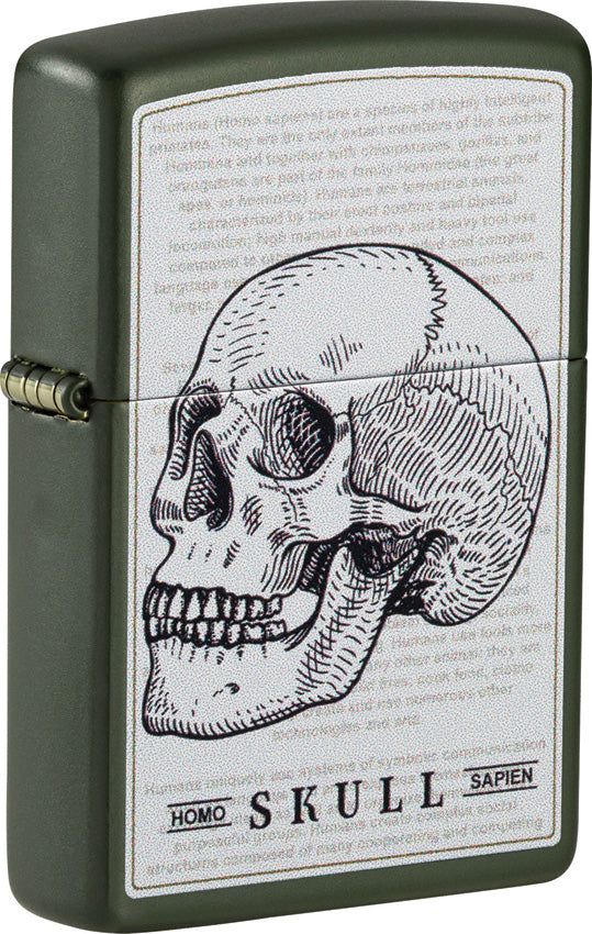 Zippo Skull Design Green Windproof Lighter 70431