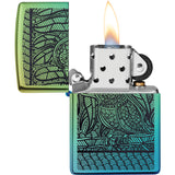 Zippo John Smith Gumbula Design Polish Teal Windproof Lighter 70435