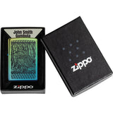 Zippo John Smith Gumbula Design Polish Teal Windproof Lighter 70435