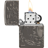 Zippo Armor Wicca Design Black Ice Waterproof Lighter 70891