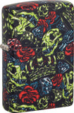 Zippo Skull Crown Design Yellow/Red/Blue Matte Water Resistant 70892