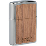 Zippo Woodchuck Walnut Leaves Brushed Chrome Water Resistant Lighter 70903