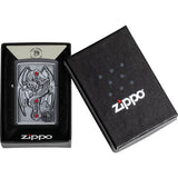 Zippo Winged Dragon Cross Black Matte Windproof Lighter 71282