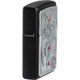 Zippo Winged Dragon Cross Black Matte Windproof Lighter 71282